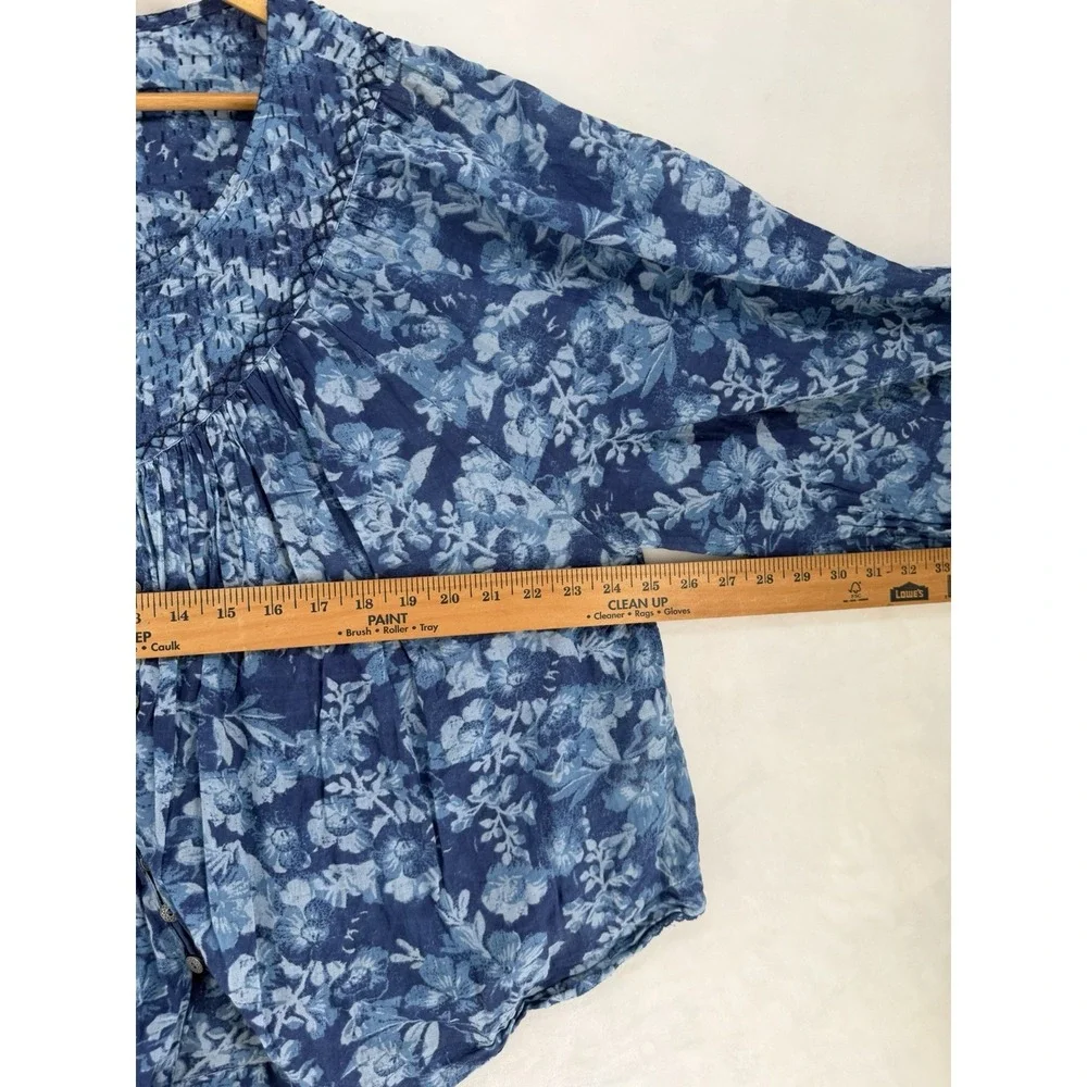 We The Free Free People Women's Cool Meadow Floral Printed Top M $108 Boho Flowy